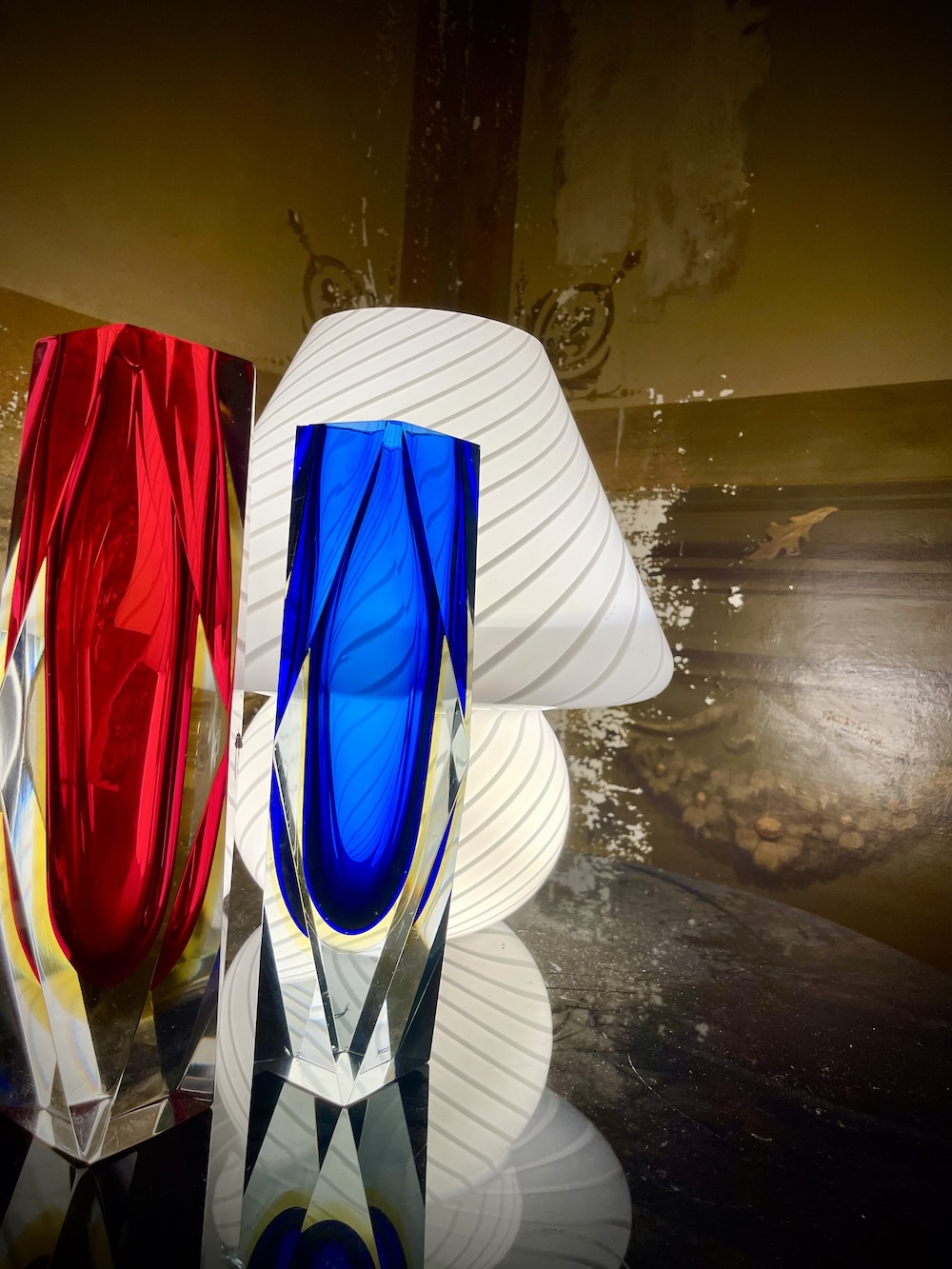Murano vases and lamps